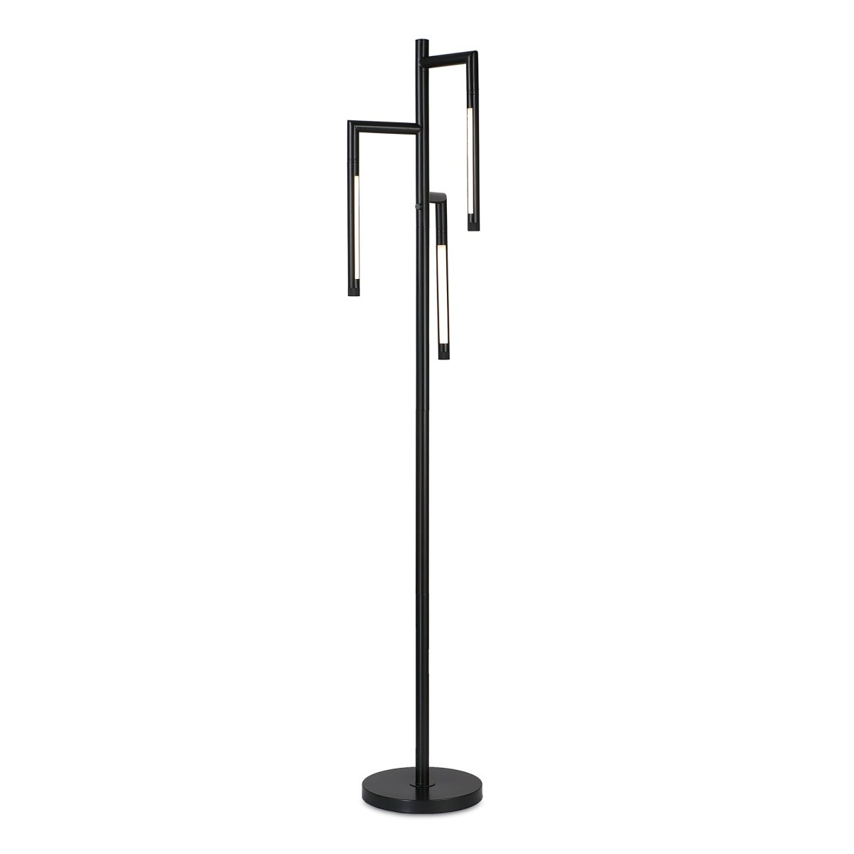 Black LED Rotating Arm Floor Lamp - Uttermost - Floor Lamps by Modest Hut