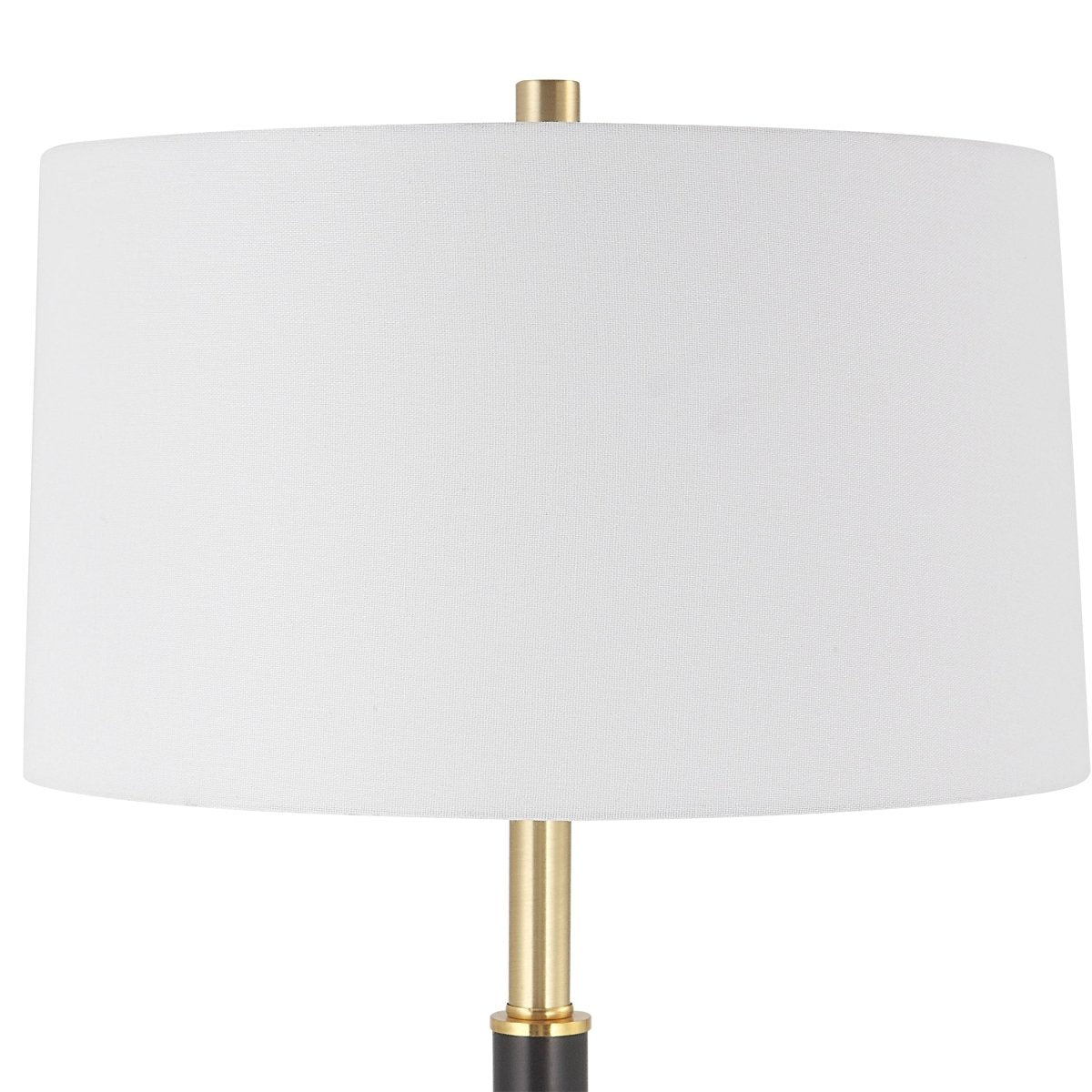 Black Metal Floor Lamp with Gold Rings - Uttermost - Floor Lamps by Modest Hut