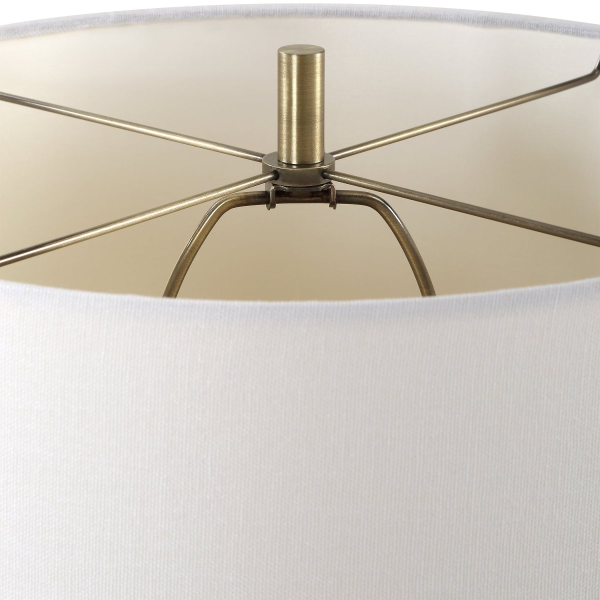 Black Tapered Floor Lamp with Brass Accents - Uttermost - Floor Lamps by Modest Hut