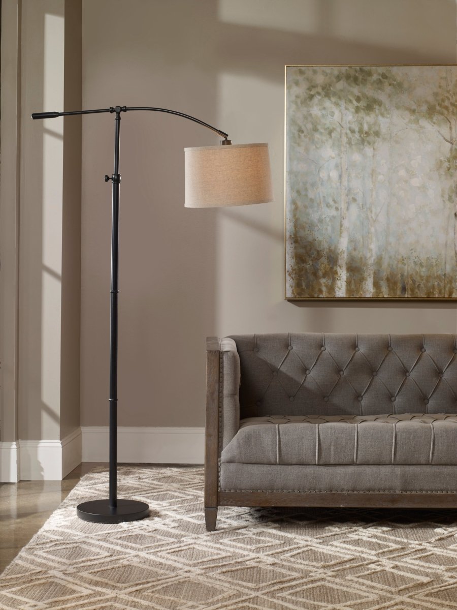 Dark Bronze Adjustable Floor Lamp - Uttermost - Floor Lamps by Modest Hut