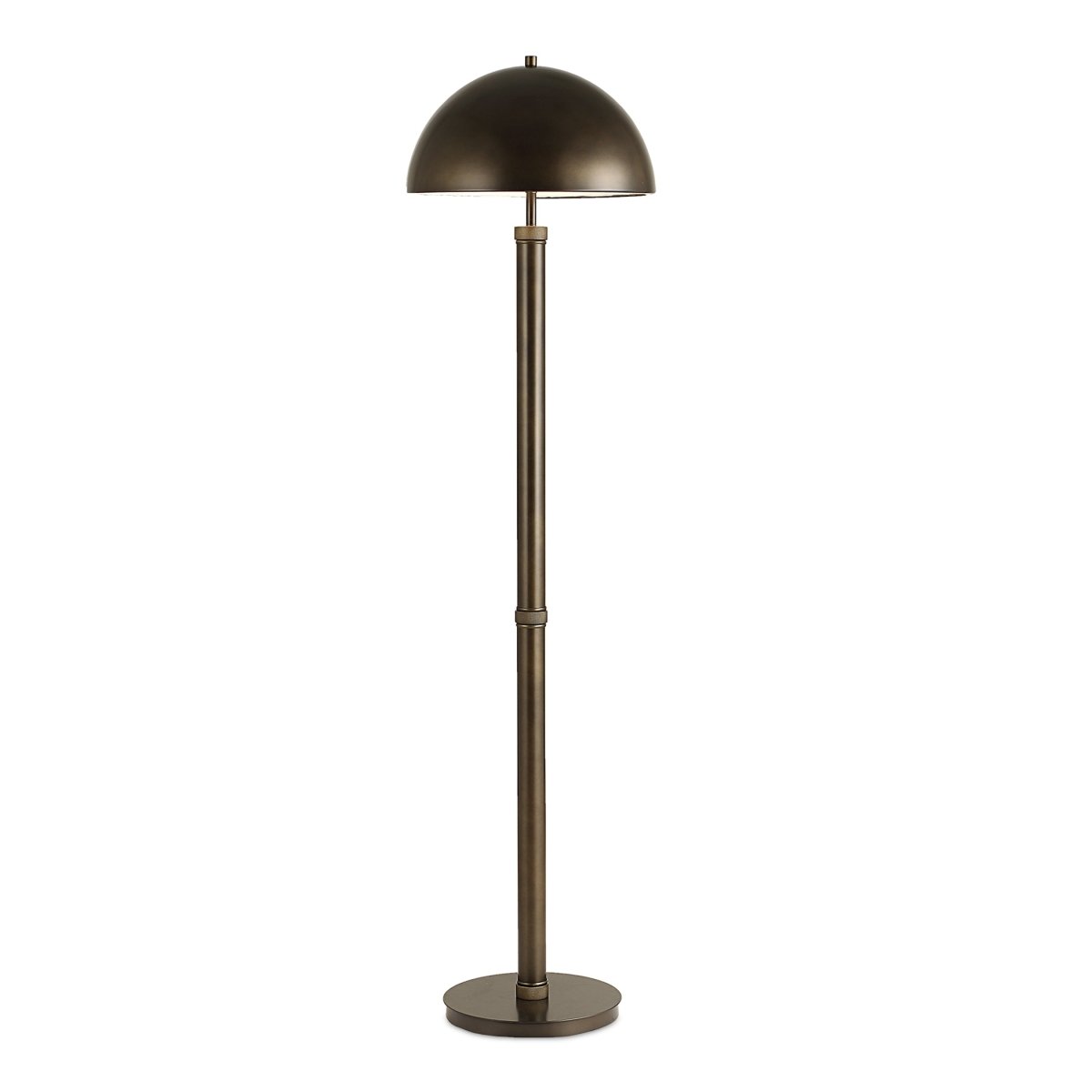 Dark Bronze Metal Floor Lamp with Knurling - Uttermost - Floor Lamps by Modest Hut