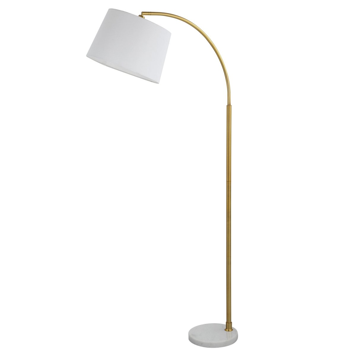 Gold Arc Floor Lamp with Marble Base - Uttermost - Floor Lamps by Modest Hut