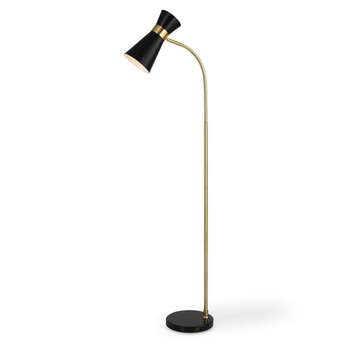 Gold Desk Lamp with Pivoting Shade - Uttermost - Floor Lamps by Modest Hut