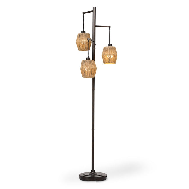 Oil Rubbed Bronze Floor Lamp with Rope Shades - Uttermost - Floor Lamps by Modest Hut