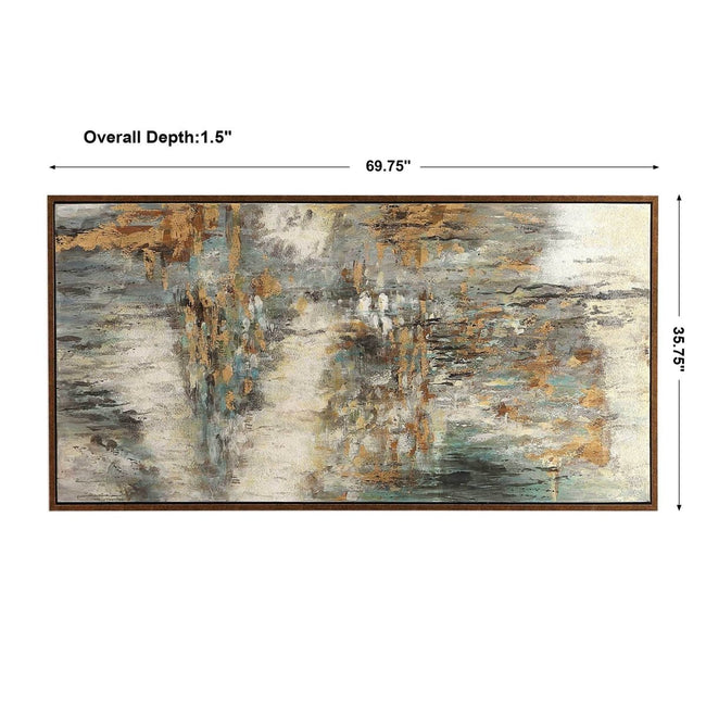 Behind the Falls Abstract Canvas - Uttermost - Framed Canvas by Modest Hut