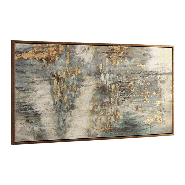 Behind the Falls Abstract Canvas - Uttermost - Framed Canvas by Modest Hut