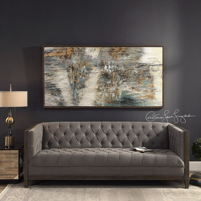 Behind the Falls Abstract Canvas - Uttermost - Framed Canvas by Modest Hut