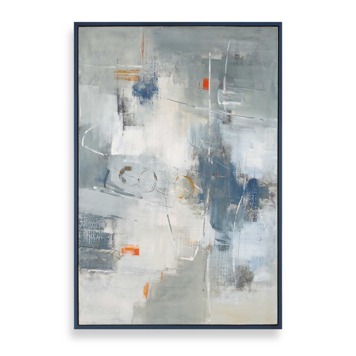Blueprint Hand Painted Modern Art - Uttermost - Framed Canvas by Modest Hut