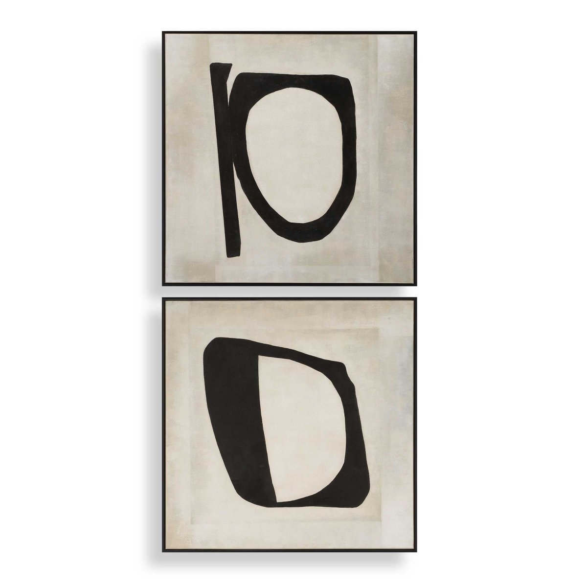 Characters Abstract Art Set/2 - Uttermost - Framed Canvas by Modest Hut