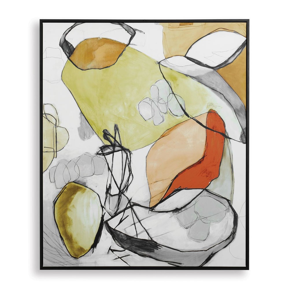 Charcoal Improvision Framed Canvas - Uttermost - Framed Canvas by Modest Hut