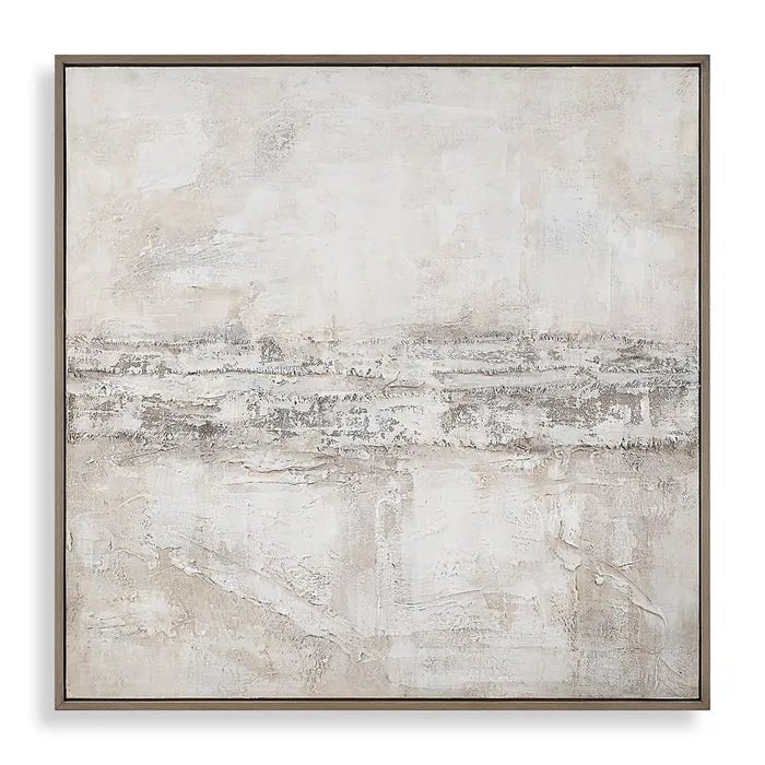 Desert Oasis Hand Painted Canvas - Uttermost - Framed Canvas by Modest Hut