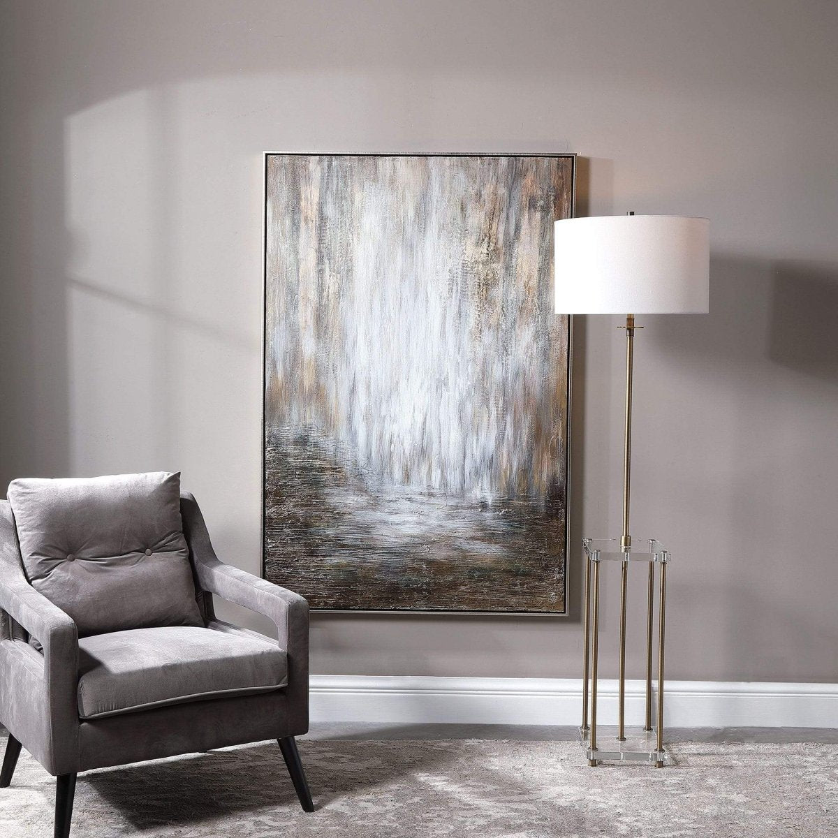 Desert Rain Wall Art Room Shot - Uttermost - Framed Canvas by Modest Hut