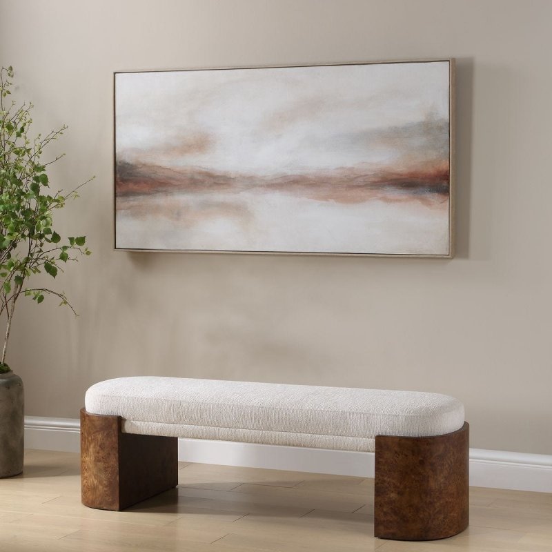Haze in the Horizon hand painted canvas styled on a wall