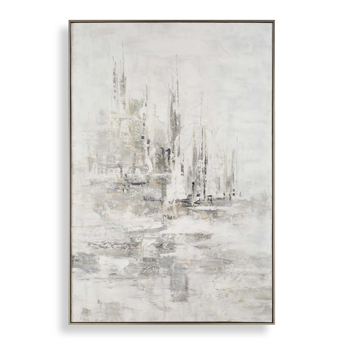 Hours In Silence Abstract Art - Uttermost - Framed Canvas by Modest Hut