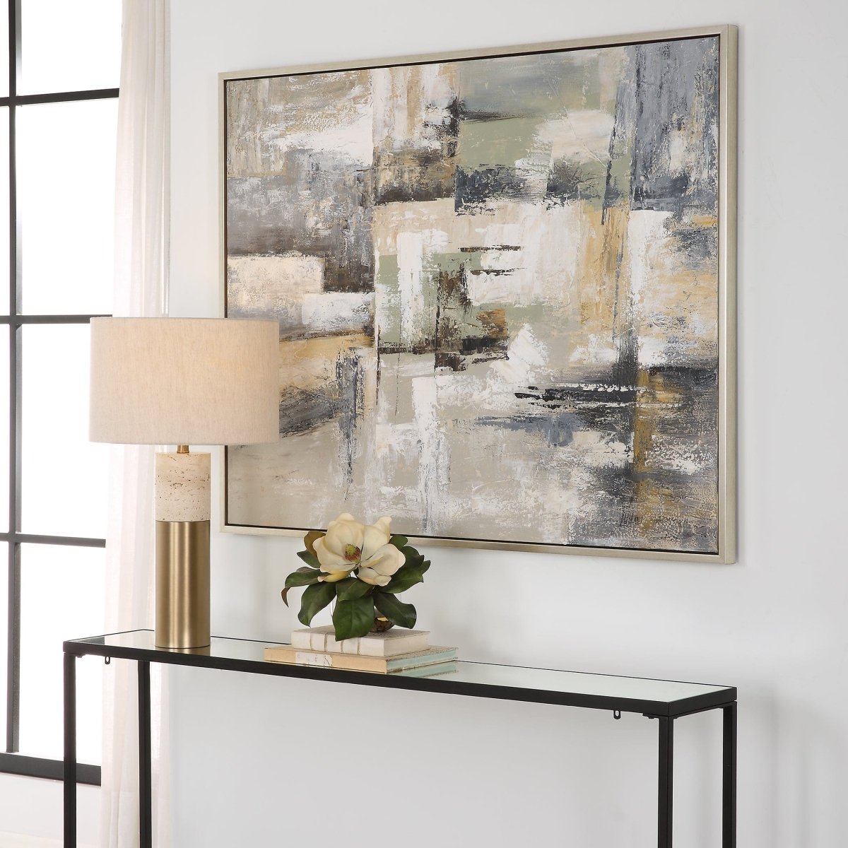 Intuition Hand Painted Abstract Art - Uttermost - Framed Canvas by Modest Hut