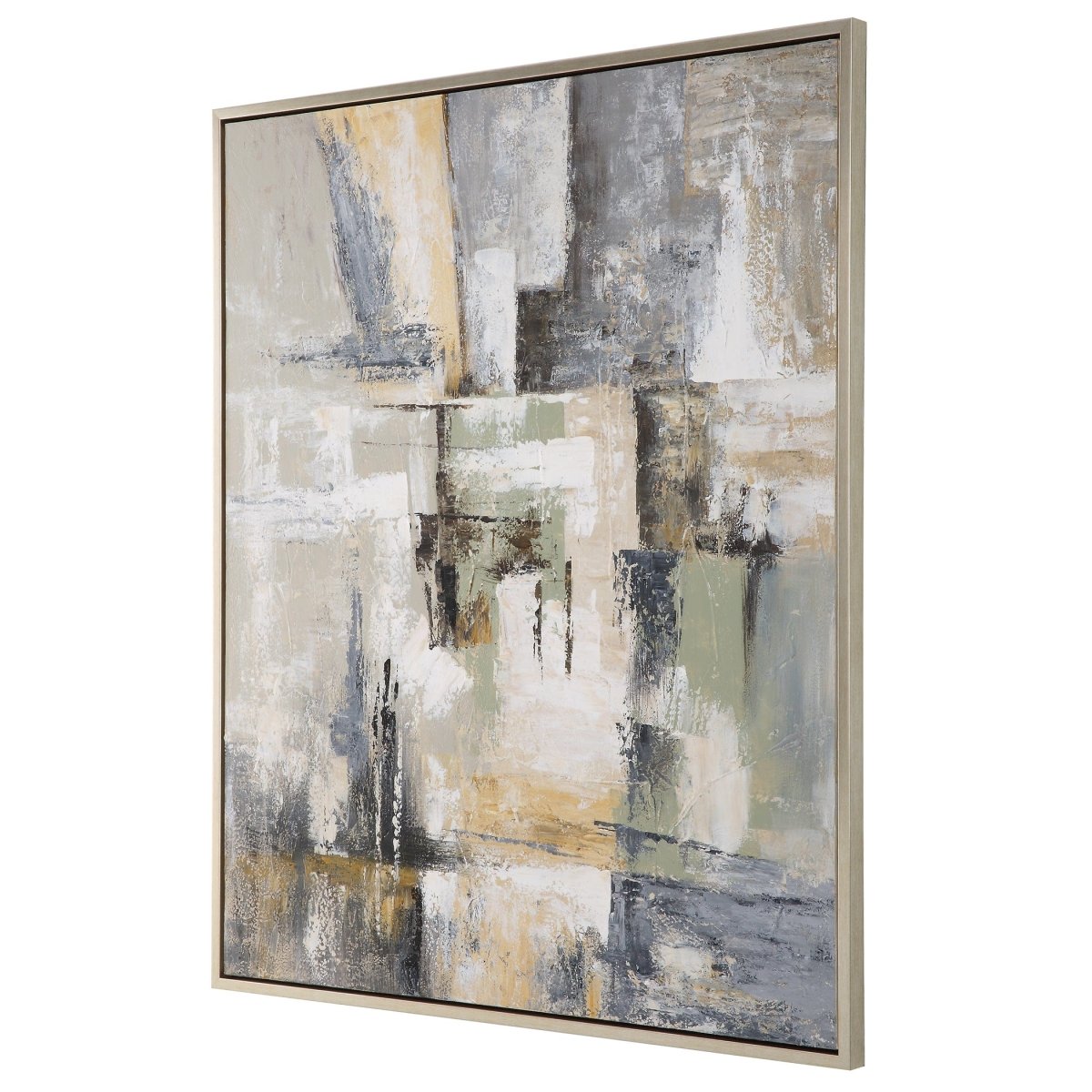 Intuition Hand Painted Abstract Art - Uttermost - Framed Canvas by Modest Hut