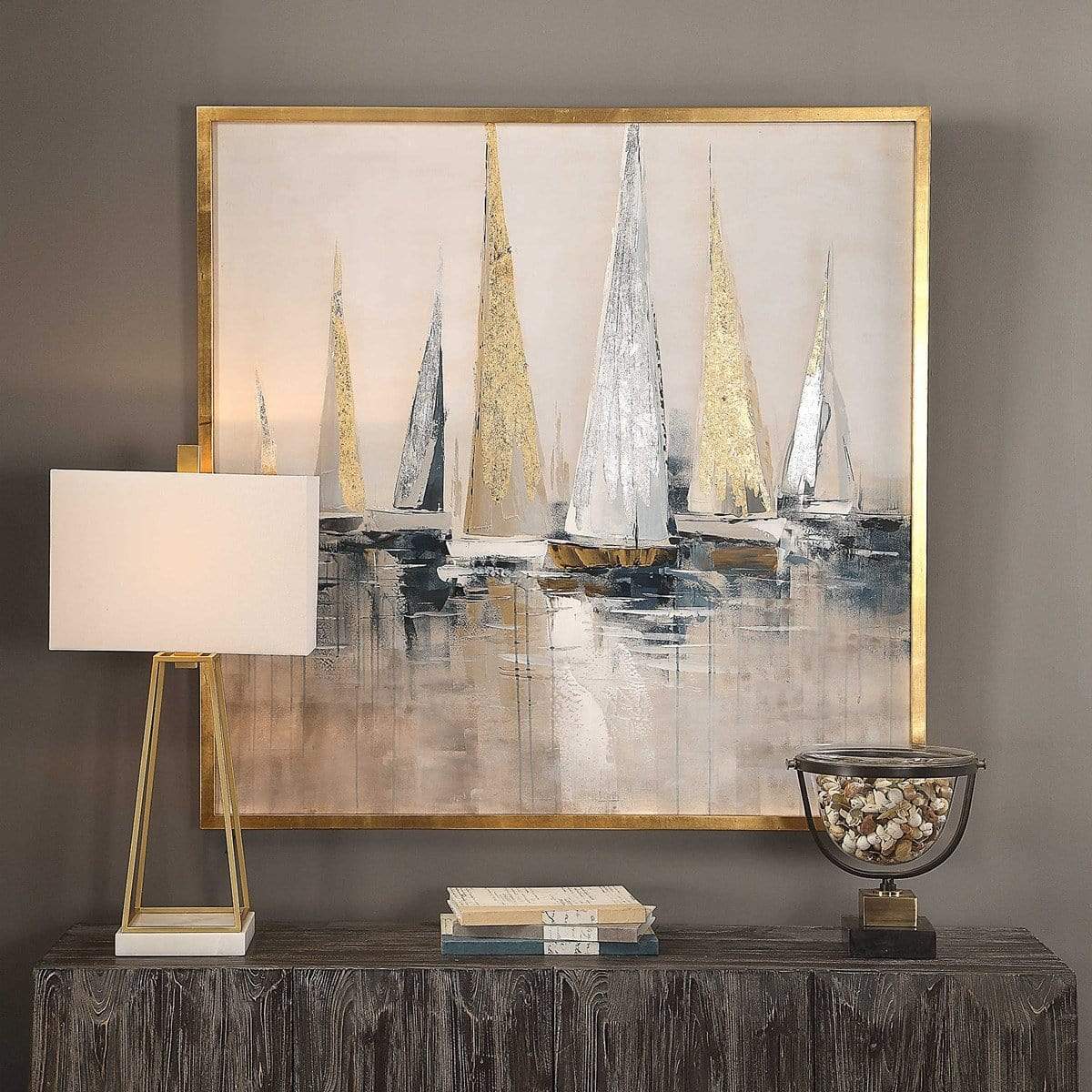 Regatta Wall Art - Uttermost - Framed Canvas by Modest Hut
