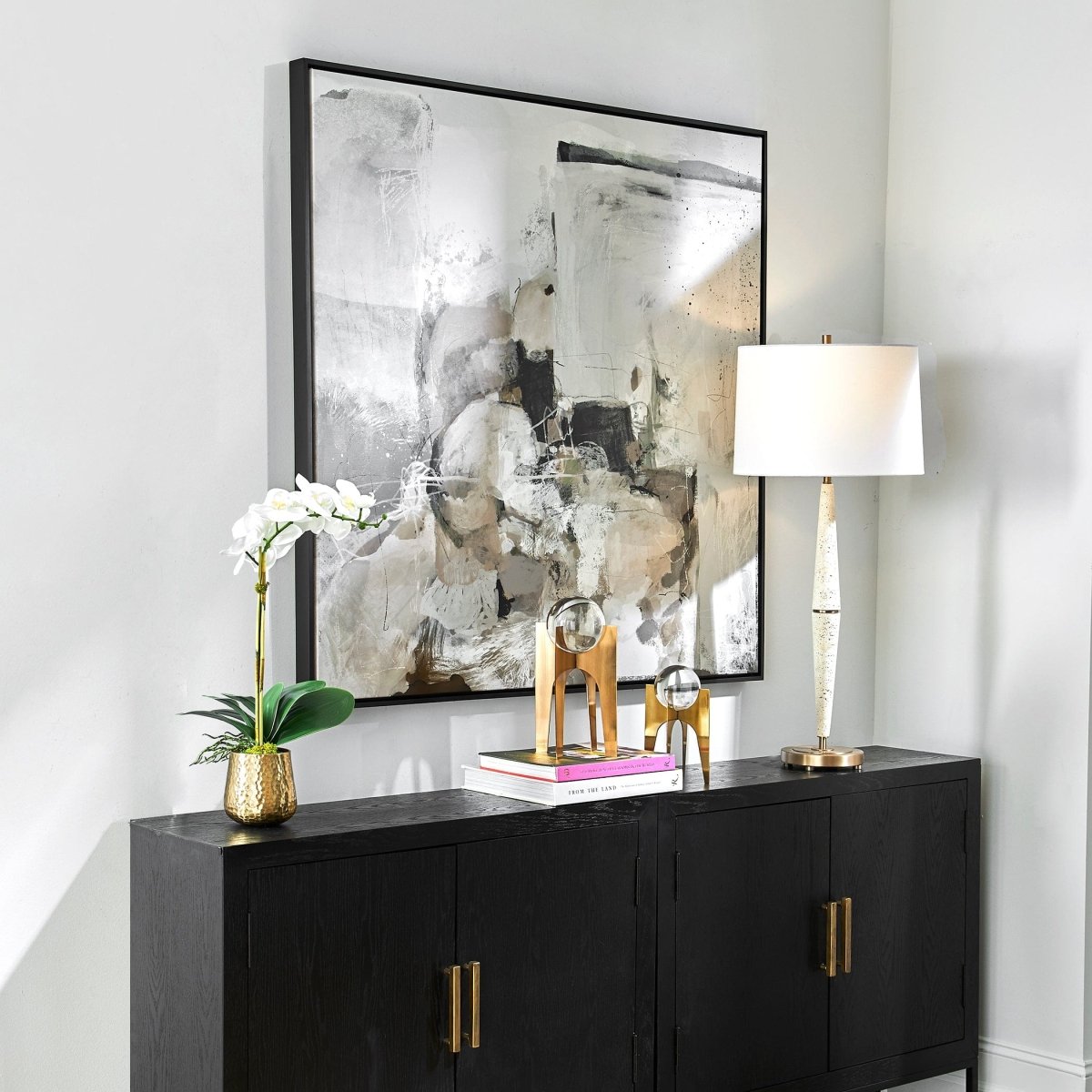 Solace I Abstract Art On Canvas - Uttermost - Framed Canvas by Modest Hut