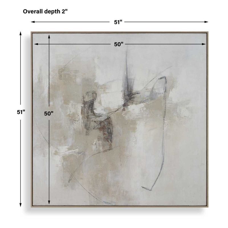 Dimension guide for the Still Crossing Abstract Framed Canvas framed canvas