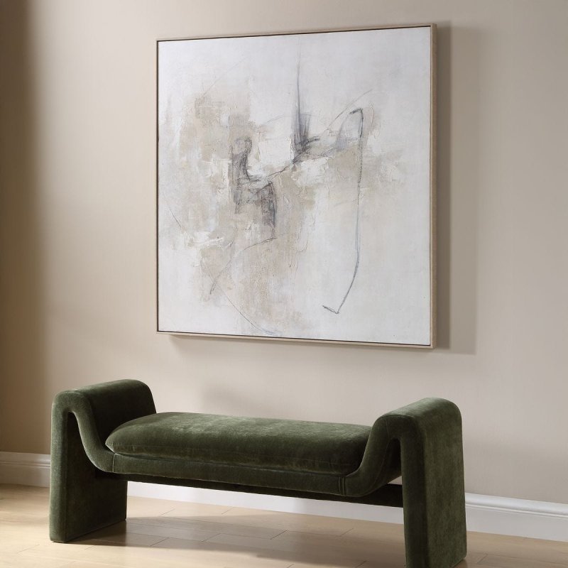 Side view of the Still Crossing Abstract Framed Canvas by Uttermost