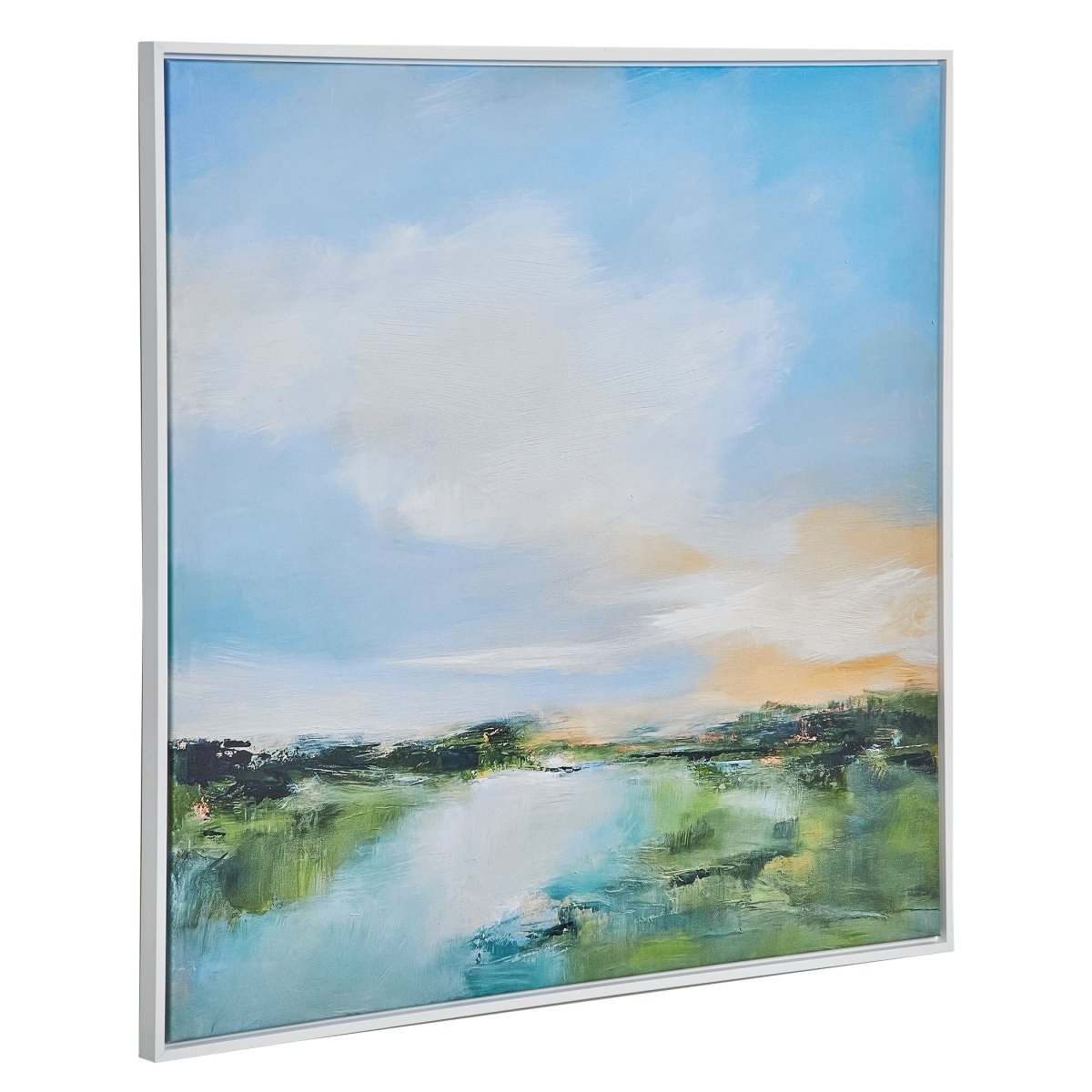 The River Glows Solid Wooden Framed Canvas - Uttermost - Framed Canvas by Modest Hut