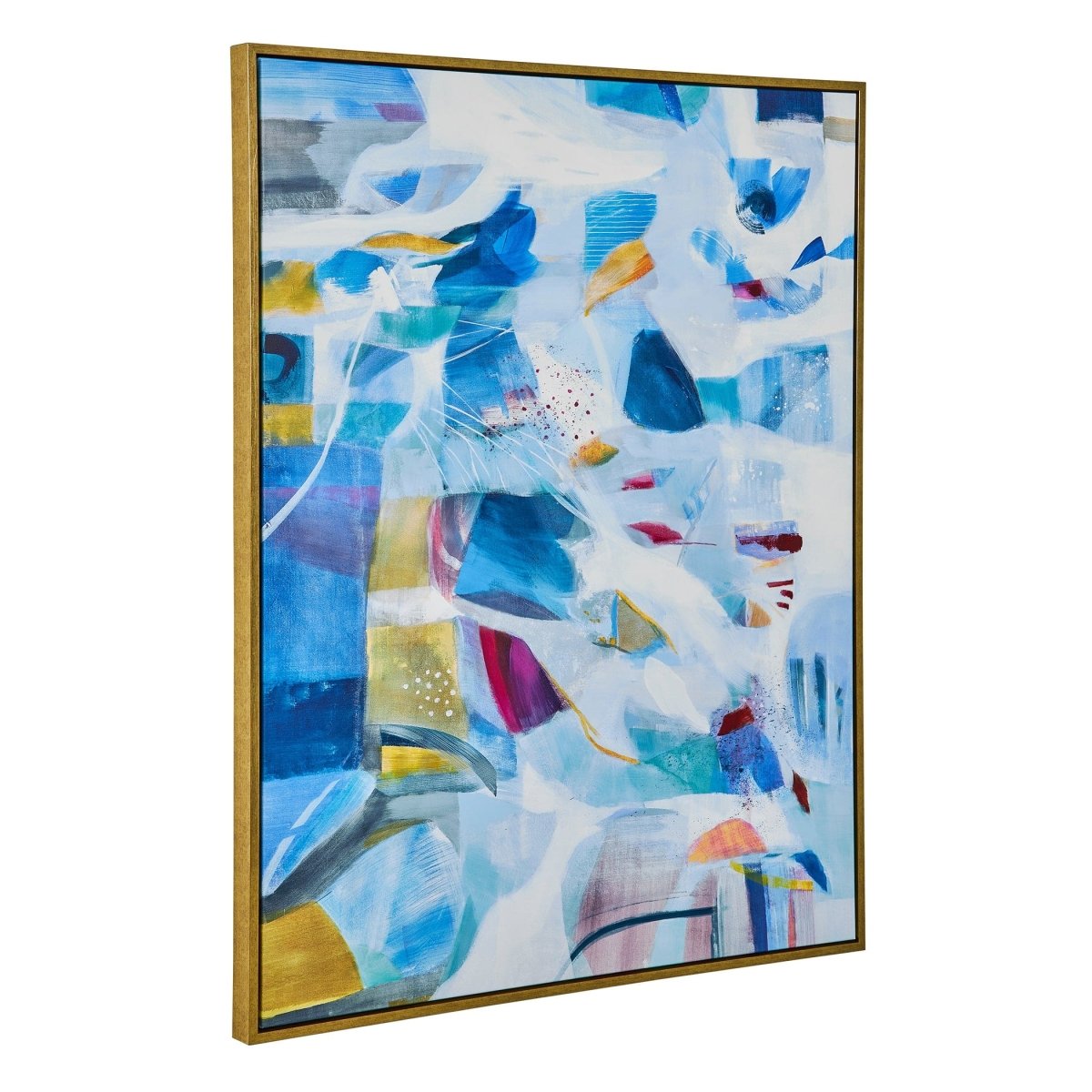 The Story Of Water Abstract Art - Uttermost - Framed Canvas by Modest Hut