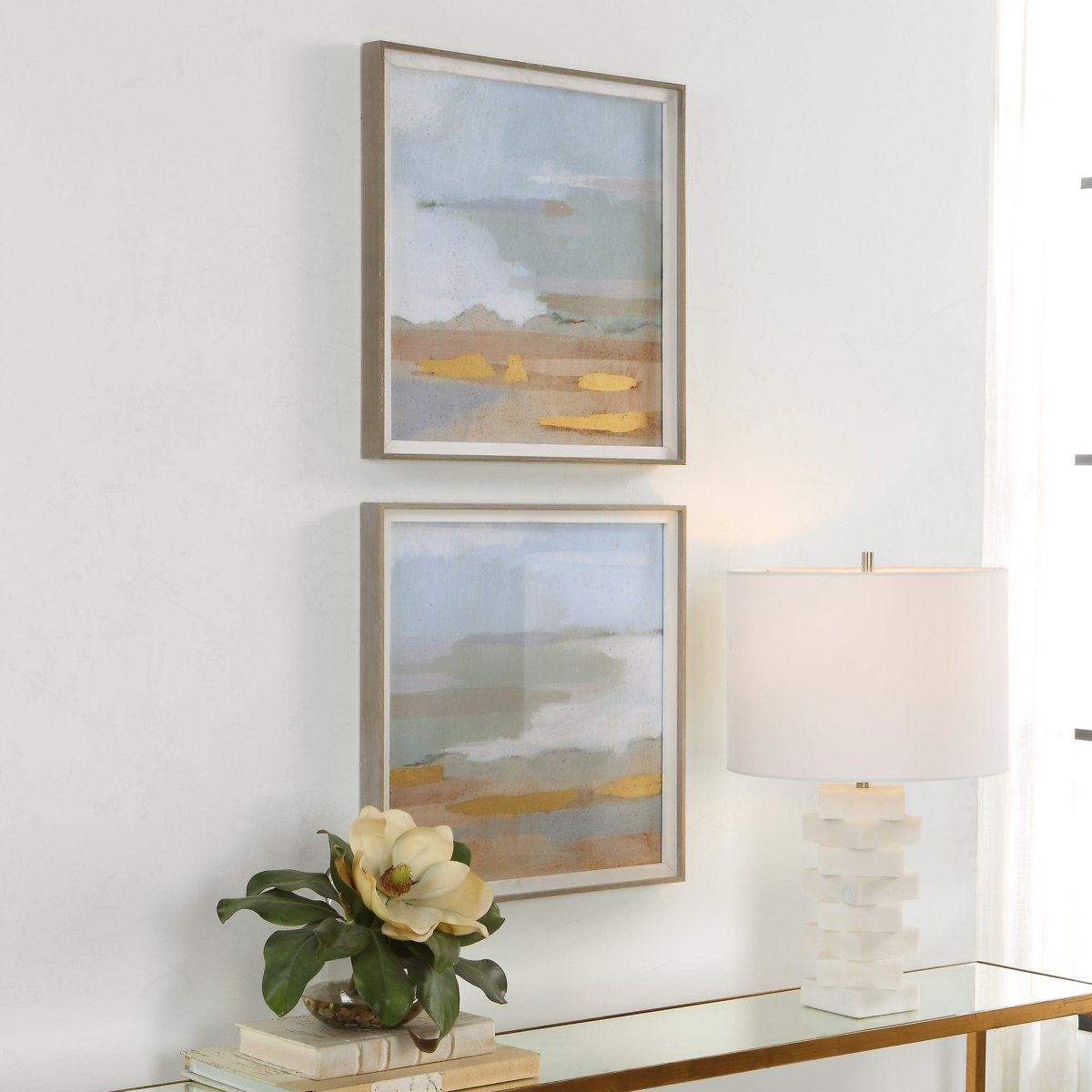 Abstract Coastline Framed Prints, S/2 - Uttermost - Framed Prints by Modest Hut