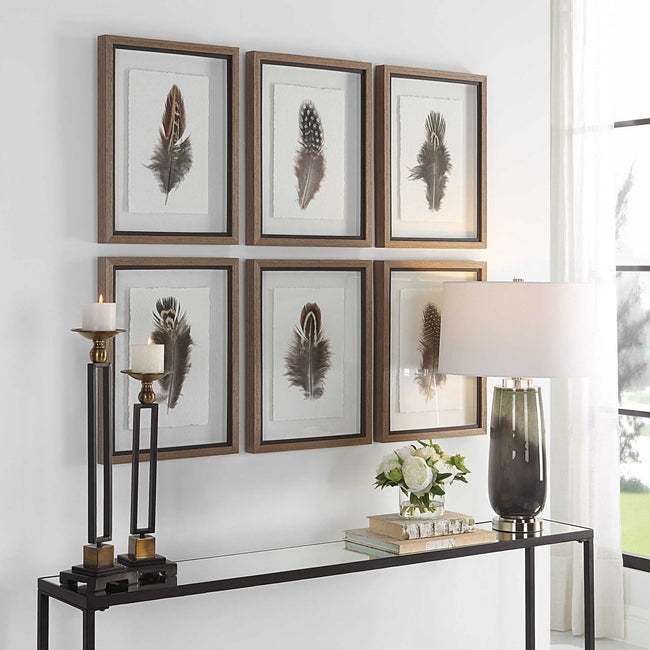 Birds of a Feather Framed Prints (S/6) - Uttermost - Framed Prints by Modest Hut