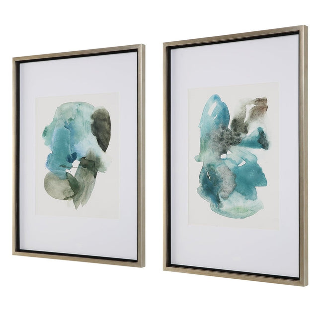 Blueprints Watercolor Prints, Set Of 2 - Uttermost - Framed Prints by Modest Hut