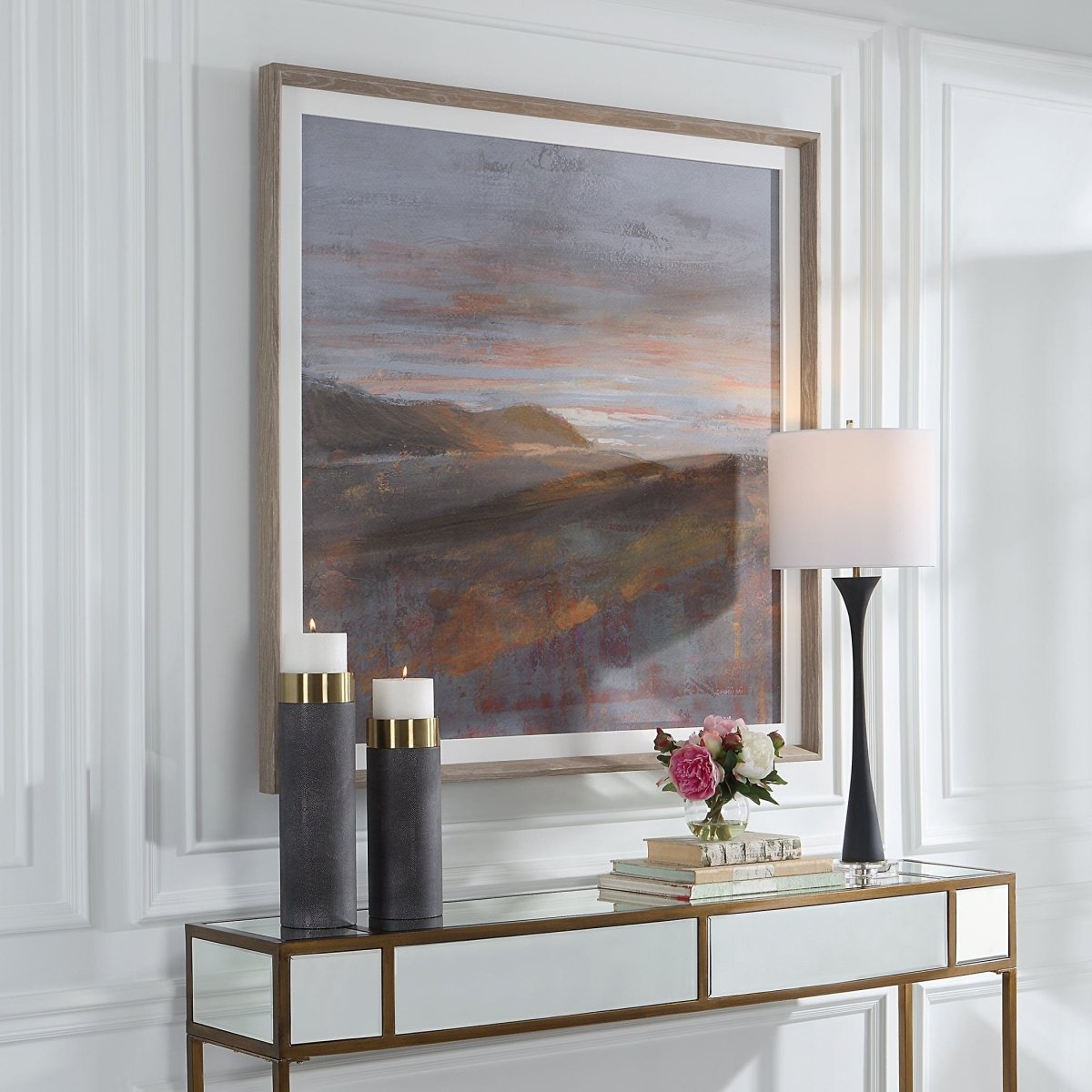 Dawn On The Hills Framed Print - Uttermost - Framed Prints by Modest Hut