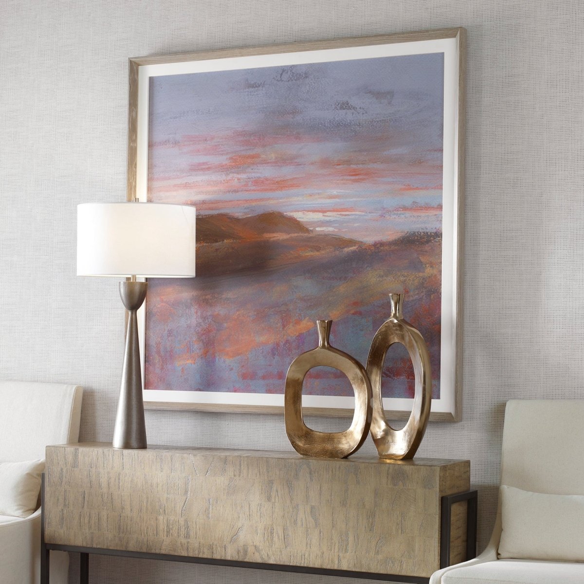 Dawn On The Hills Framed Print - Uttermost - Framed Prints by Modest Hut