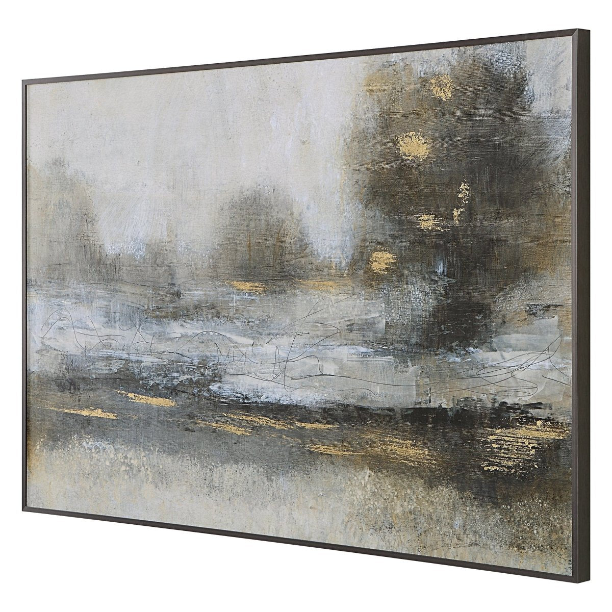 Gilt Misty Landscape Framed Print - Uttermost - Framed Prints by Modest Hut
