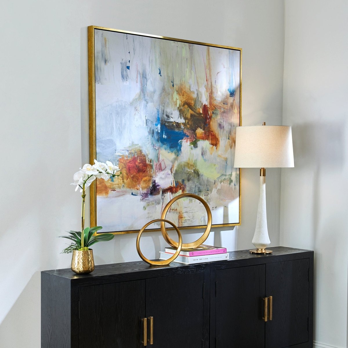 In The Beginning Framed Abstract Art - Uttermost - Framed Prints by Modest Hut