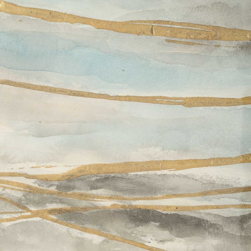 So Golden Abstract Landscape Prints Set/2 - Wall Art