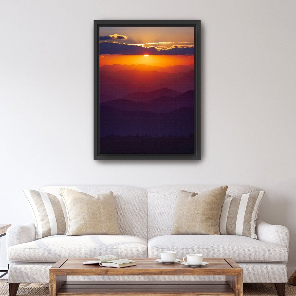 Smoky Mountains - Mountain Ridges Sunset Canvas Wall Art - Lumaprints - Gallery Canvas by Modest Hut