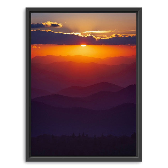 Smoky Mountains - Mountain Ridges Sunset Canvas Wall Art - Lumaprints - Gallery Canvas by Modest Hut