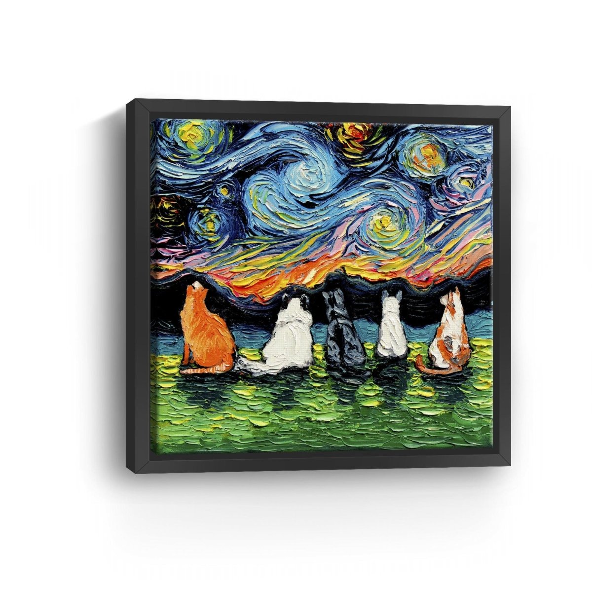 Starry Cats Canvas Wall Art - Lumaprints - Gallery Canvas by Modest Hut