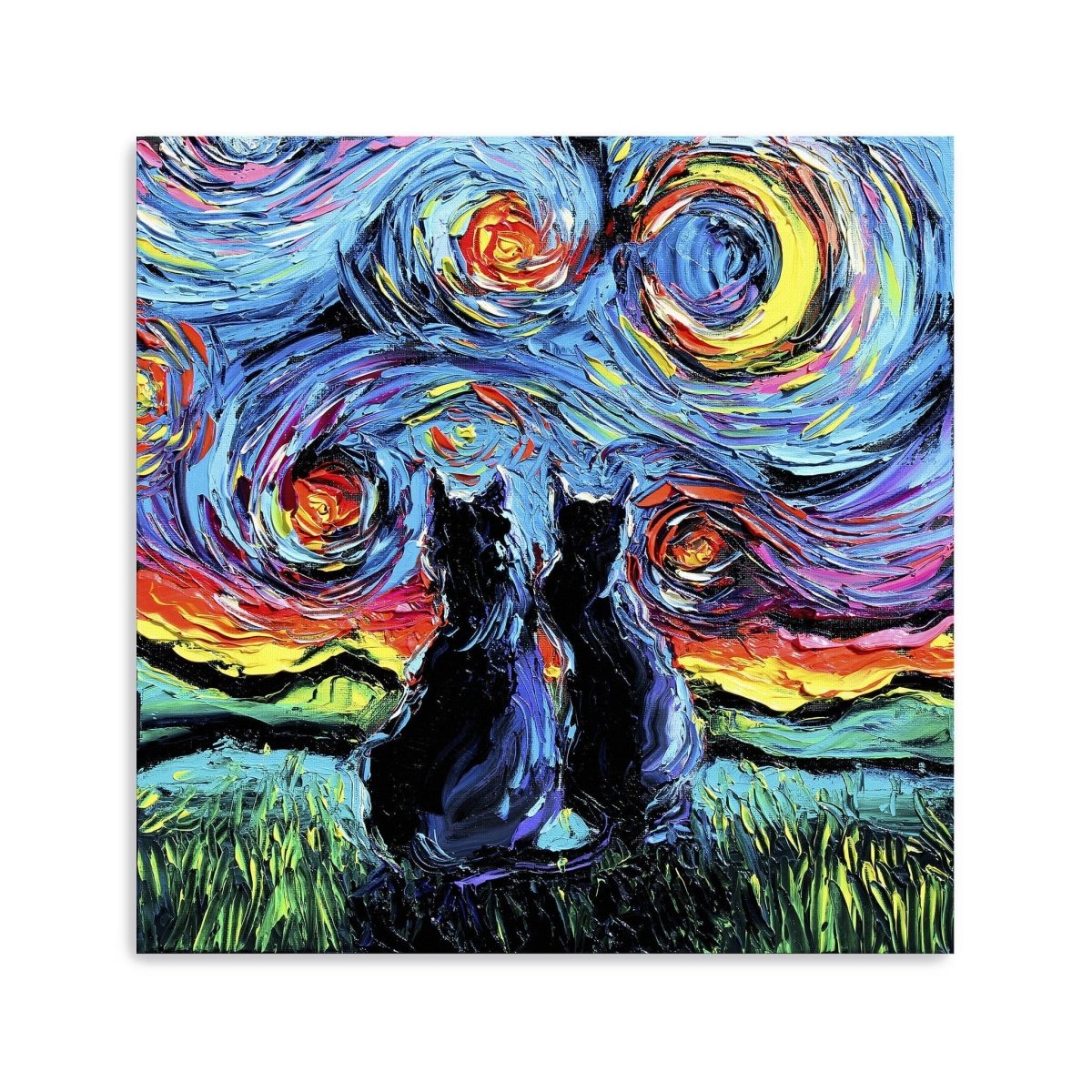 Van Gogh's Cats Canvas Wall Art - Lumaprints - Gallery Canvas by Modest Hut