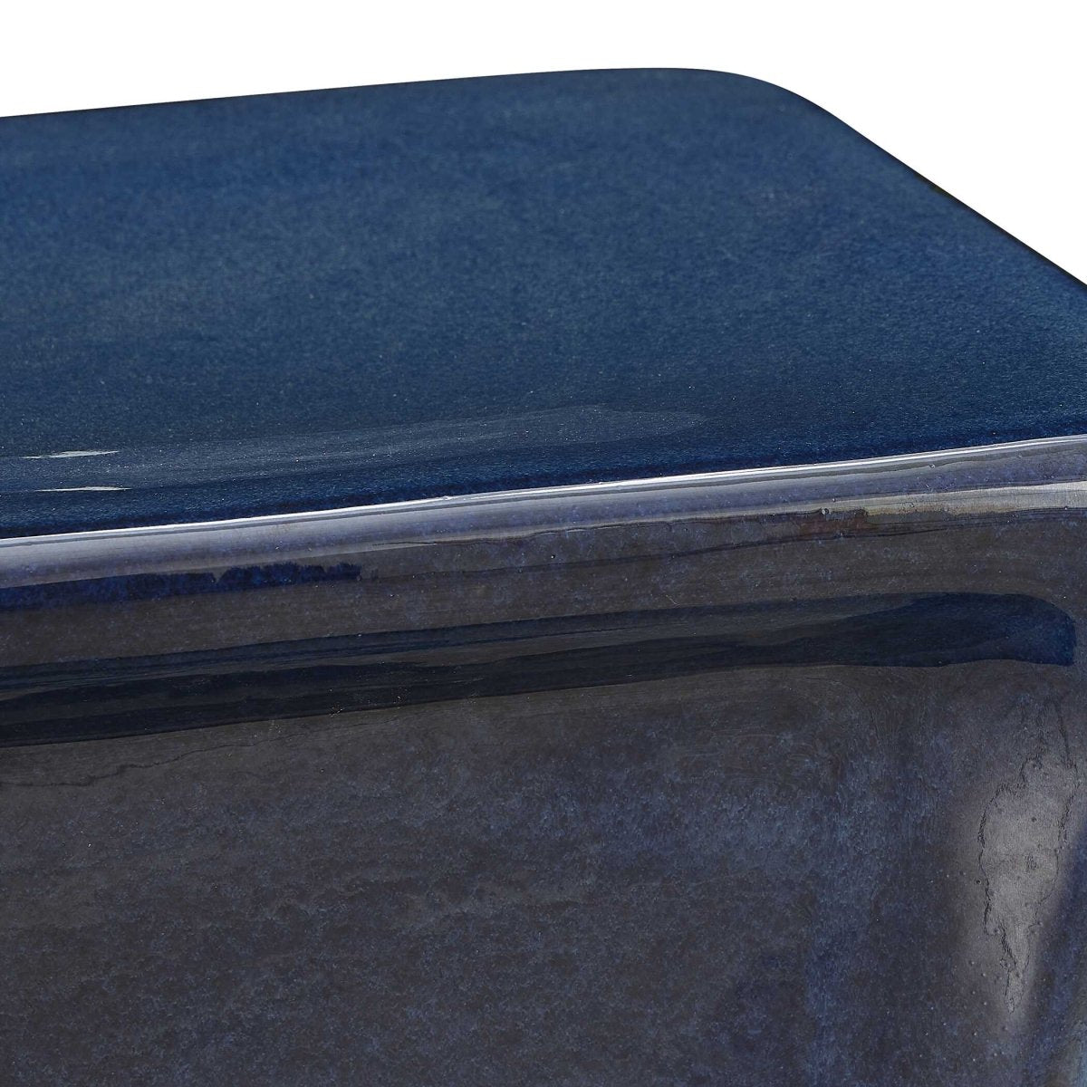 Kaz Deep Blue Garden Stool - Uttermost - Garden Stools by Modest Hut