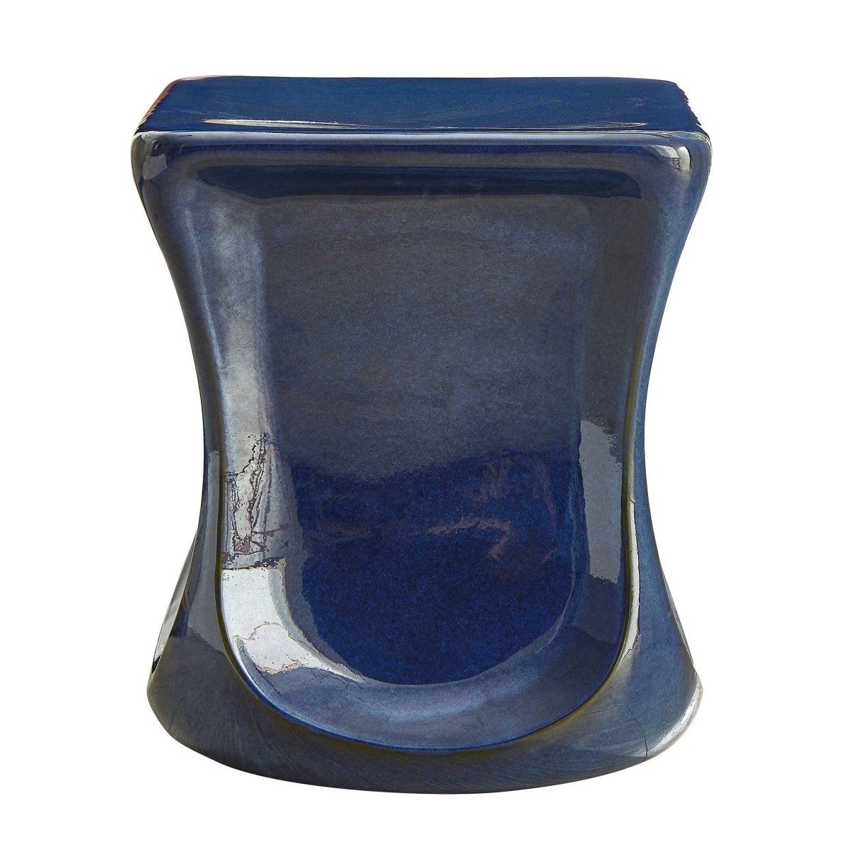 Kaz Deep Blue Garden Stool - Uttermost - Garden Stools by Modest Hut