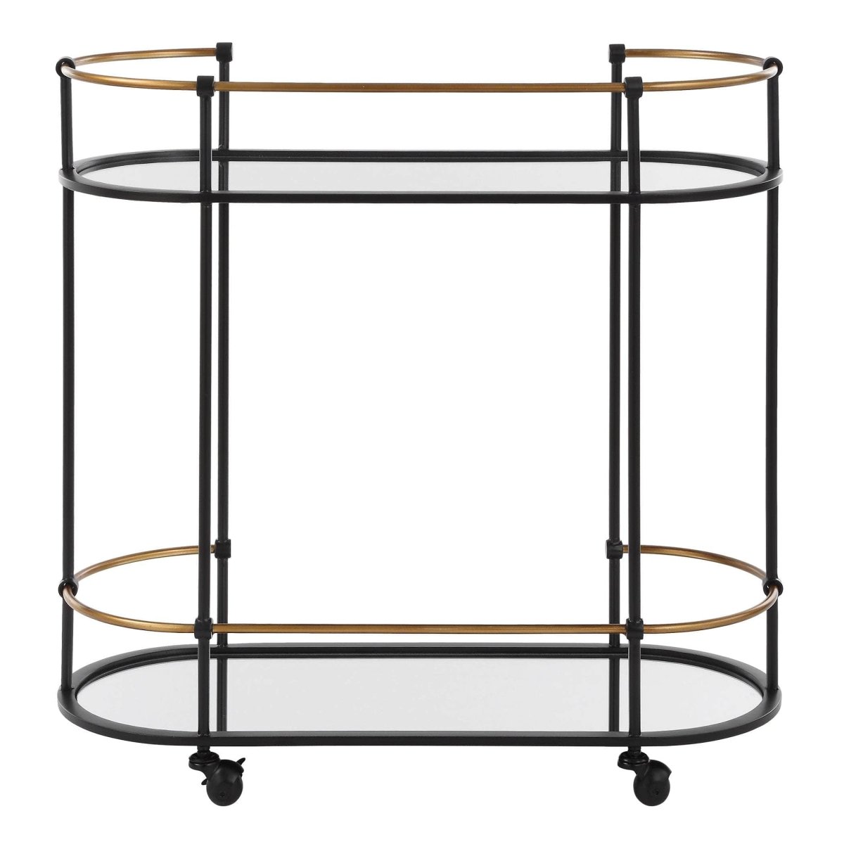 Andre Iron Bar Cart - Uttermost - Kitchen & Dining Carts by Modest Hut