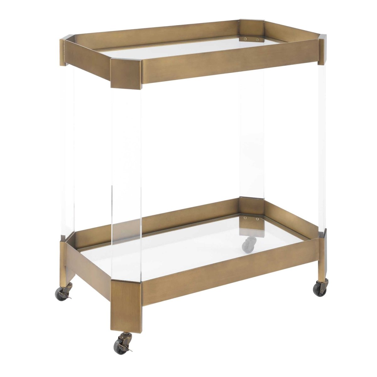 Giselle Bronze Bar Cart - Uttermost - Kitchen & Dining Carts by Modest Hut