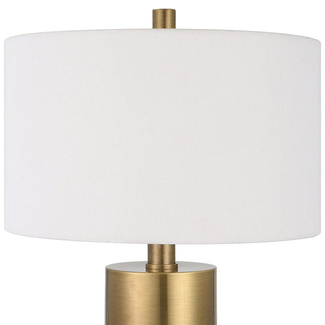 Adelia Ivory & Brass Table Lamp - Uttermost - Lamps by Modest Hut