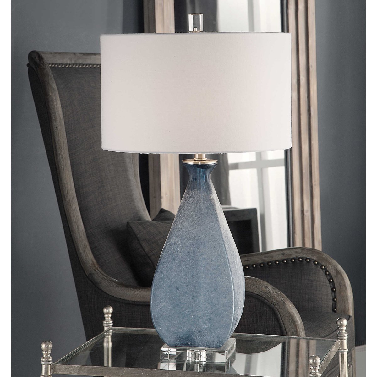 Atlantica Ocean Blue Lamp - Uttermost - Lamps by Modest Hut