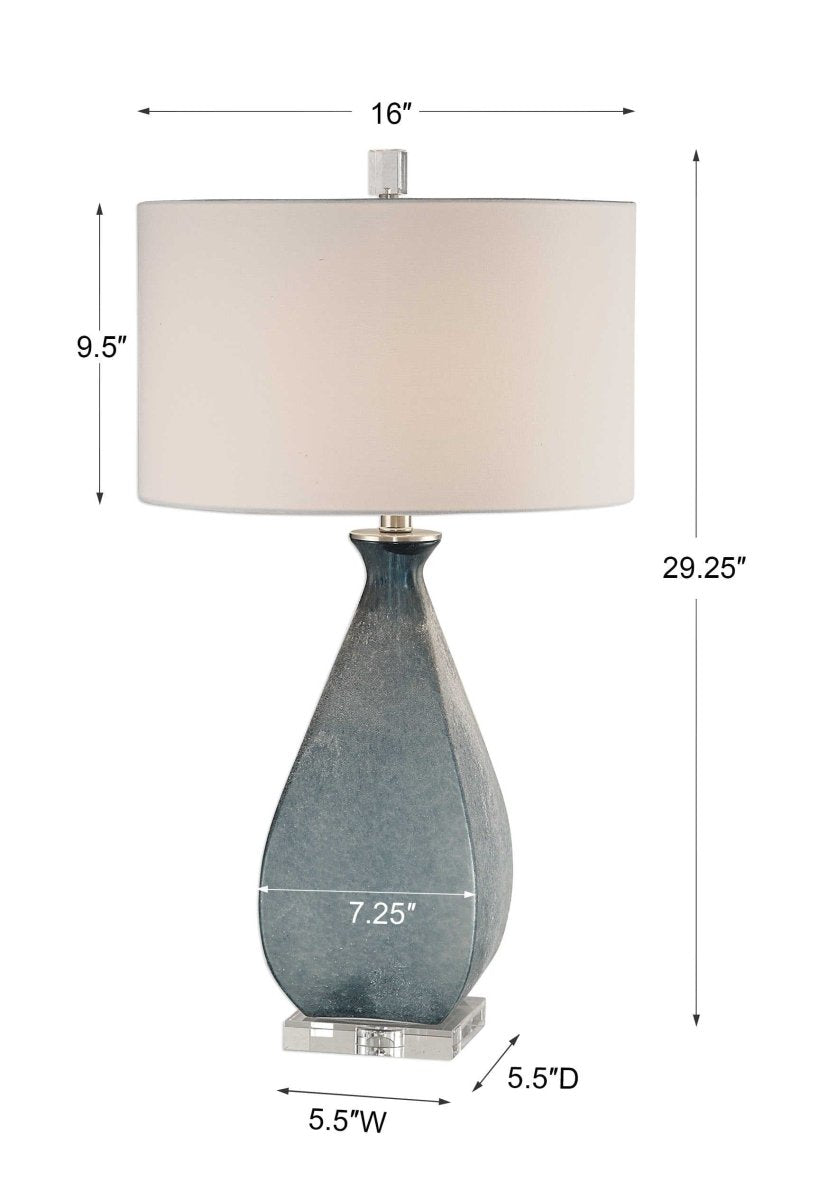 Atlantica Ocean Blue Lamp - Uttermost - Lamps by Modest Hut