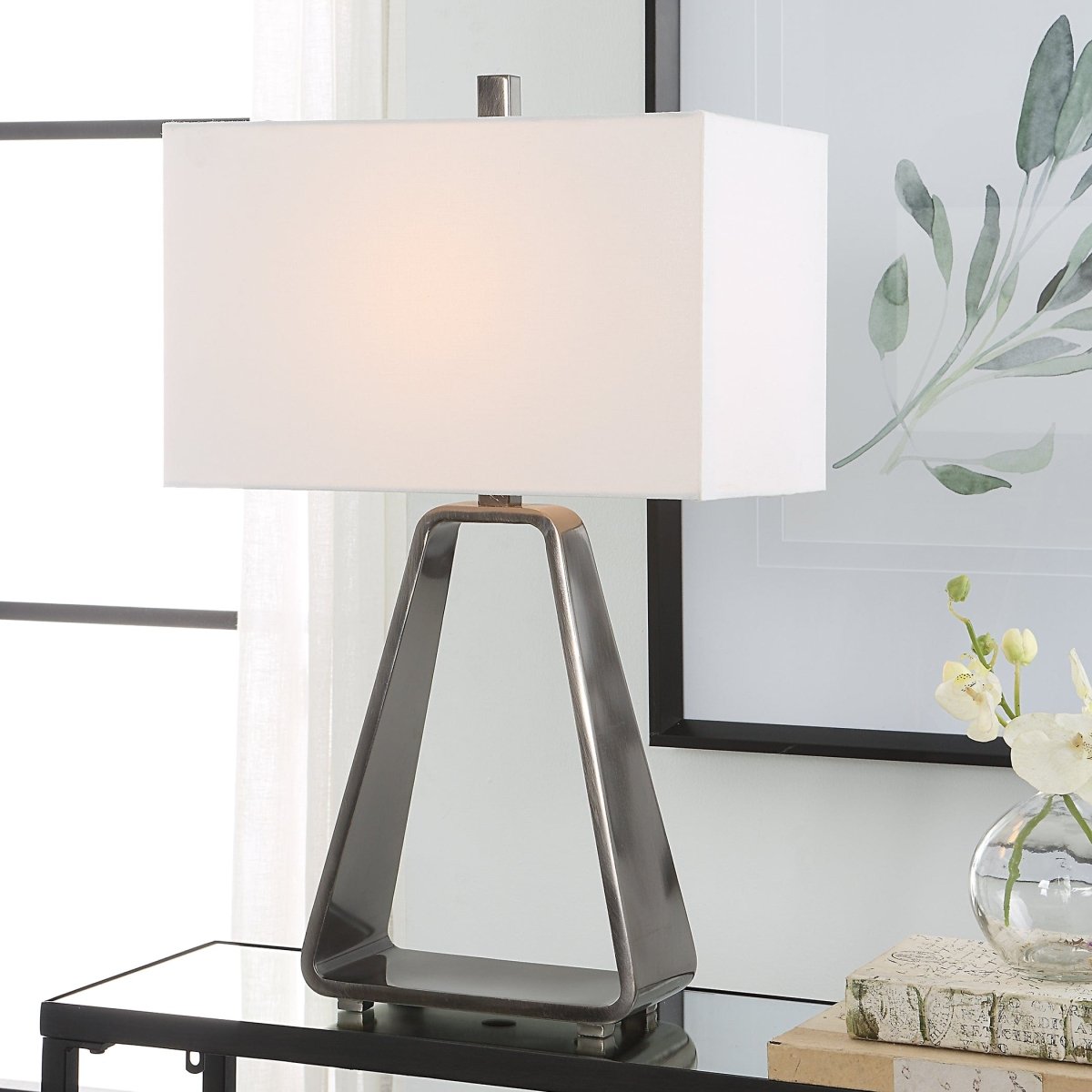 Halo Modern Open Table Lamp - Uttermost - Lamps by Modest Hut