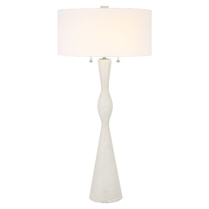 Sharma Ivory Stone Table Lamp - Uttermost - Lamps by Modest Hut