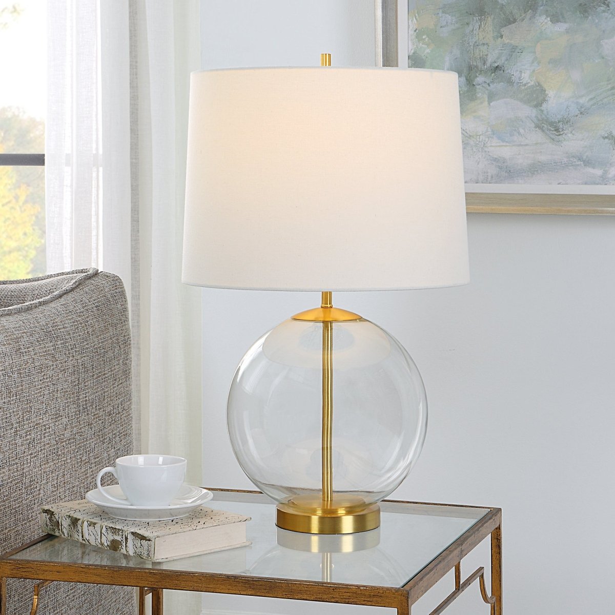 Spherical Bodied accent Table Lamp - Uttermost - Lamps by Modest Hut
