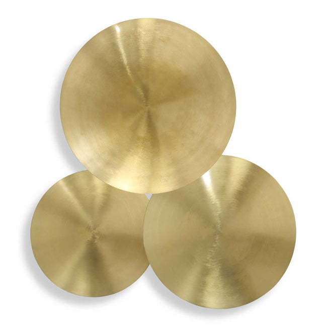 Cymbalic Round Brass Wall Art Set/3 - Uttermost - Metal Wall Decor by Modest Hut