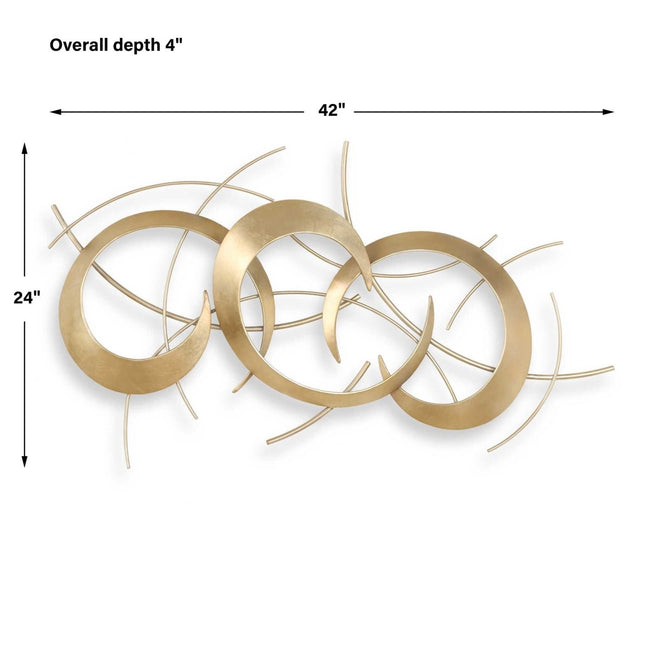 Motivate Gold Wall Art - Uttermost - Metal Wall Decor by Modest Hut